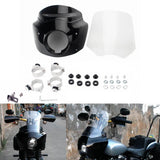 2018-25 Harley Softail Street Bob FXBB Standard FXST Low Rider FXLR M8 Headlight Fairing Windshield w/ Headlight Relocation Block - pazoma
