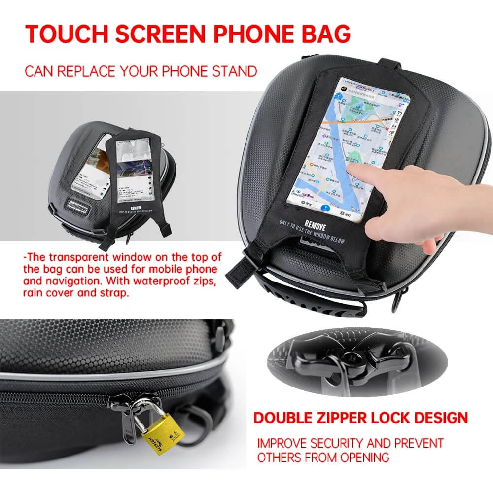2021-2025 Harley Pan America 1250 Special RA1250 RA1250S CVO RA1250SE RA1250ST Tank Bag Tanklock Multi-Function Luggage + Flange - pazoma