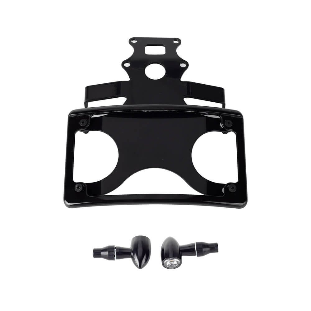 2022-2024 Harley Davidson Sportster S 1250 RH1250S License Plate Holder Fender Eliminator Kit wMini Bullet 3 in 1 LED Turn Signals Tail Light - pazoma