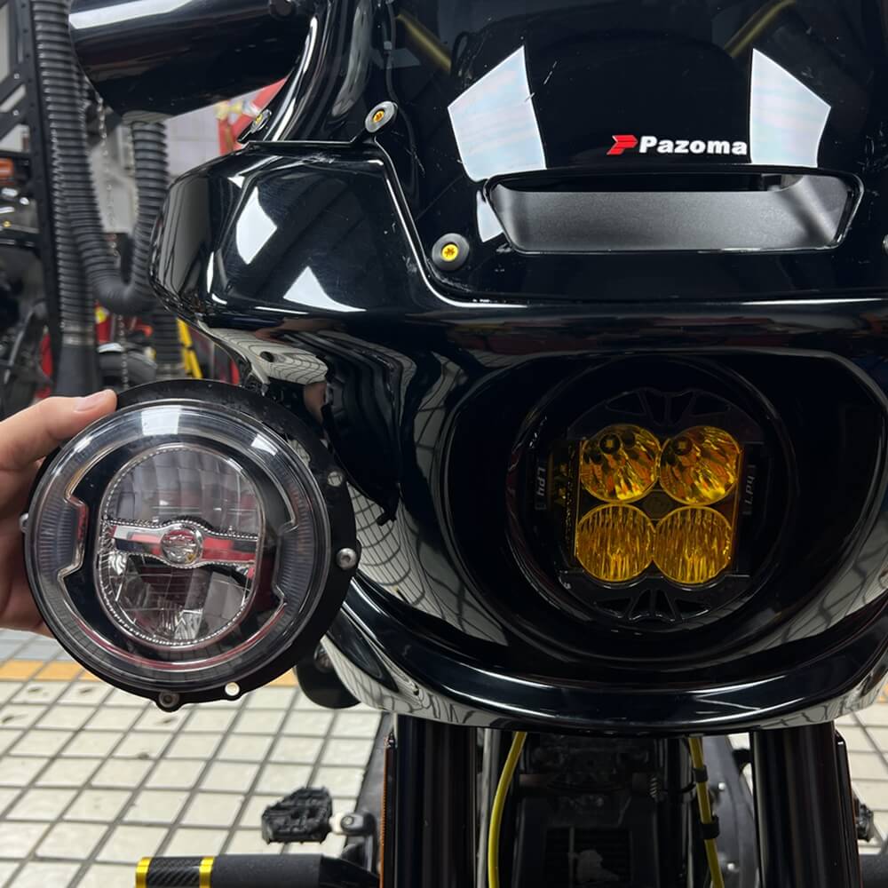 2022-2025 Harley Softail M8 Low Rider ST 117 FXLRST FXRST Baja Designs LP4 Lighting Bracket System Mounting Assembly - pazoma