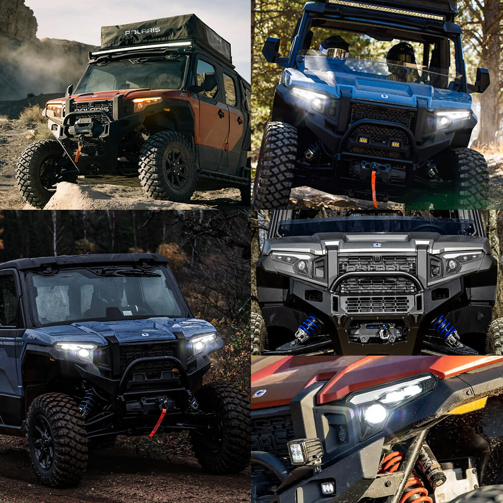 2024+ Polaris Xpedition XP ADV XP5 ADV5 120W LED Headlight with High-Low Beams DRL Sequential Turn Signal Lights