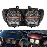 240W High Power Dual LED Headlight Projector Headlamp With DRL For Harley Road Glide ST CVO FLTR FLTRX FLTRU FLTRT 2015-2024