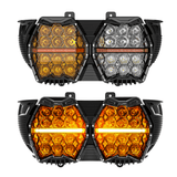 240W High Power Dual LED Headlight Projector Headlamp With DRL For Harley Road Glide ST CVO FLTR FLTRX FLTRU FLTRT 2015-2024