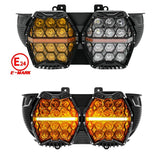 240W High Power Dual LED Headlight Projector Headlamp With DRL For Harley Road Glide ST CVO FLTR FLTRX FLTRU FLTRT 2015-2024