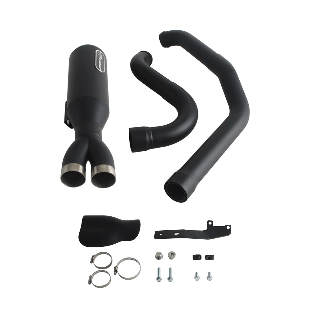 2 into 1 Big Bore Exhaust System Stainless Steel Muffler For Harley Touring FLH M8 Bagger Electra Street Road Glide Road King 2017up - pazoma