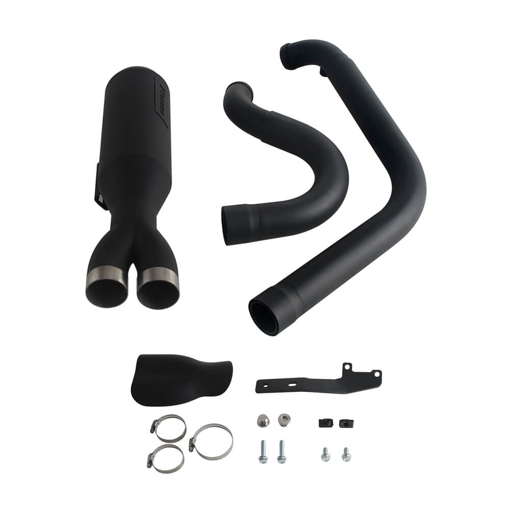 2 into 1 Big Bore Exhaust System Stainless Steel Muffler For Harley Dyna 2006-2017 Fat Bob Low Rider S Street Bob Wide Super Glide FXD - pazoma