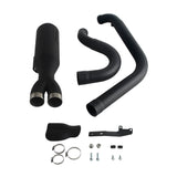 2 into 1 Big Bore Exhaust System Stainless Steel Muffler For Harley Dyna 2006-2017 Fat Bob Low Rider S Street Bob Wide Super Glide FXD - pazoma