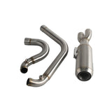 2 into 1 Big Bore Exhaust System Stainless Steel Muffler For Harley Dyna 2006-2017 Fat Bob Low Rider S Street Bob Wide Super Glide FXD - pazoma