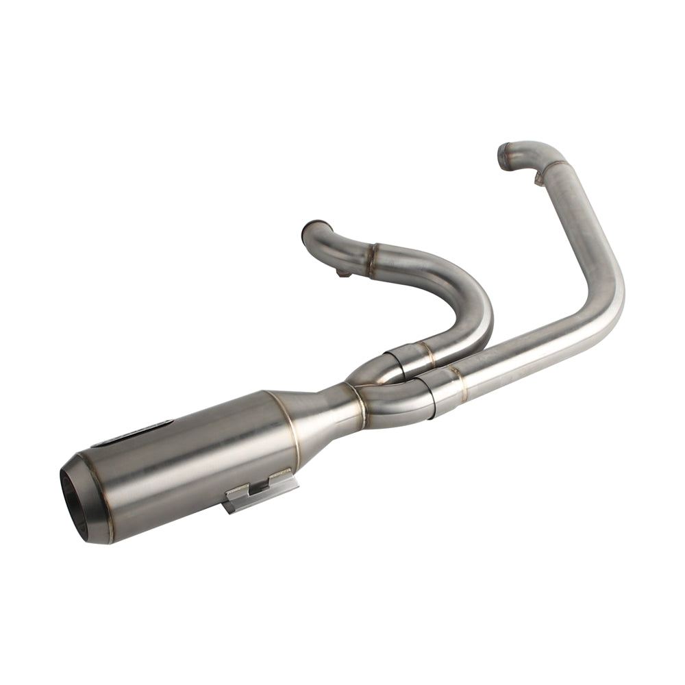 2 into 1 Big Bore Exhaust System Stainless Steel Muffler For Harley Dyna 2006-2017 Fat Bob Low Rider S Street Bob Wide Super Glide FXD - pazoma