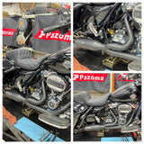 2 into 1 Big Bore Exhaust System Stainless Steel Muffler For Harley Touring FLH M8 Bagger Electra Street Road Glide Road King 2017up - pazoma