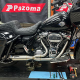 2 into 1 Big Bore Exhaust System Stainless Steel Muffler For Harley Touring FLH M8 Bagger Electra Street Road Glide Road King 2017up - pazoma