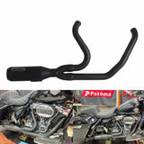 2 into 1 Big Bore Exhaust System Stainless Steel Muffler For Harley Touring FLH M8 Bagger Electra Street Road Glide Road King 2017up - pazoma