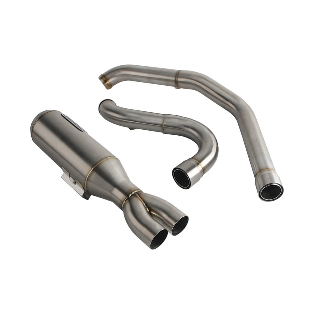 2 into 1 Big Bore Exhaust System Stainless Steel Muffler For Harley Touring FLH M8 Bagger Electra Street Road Glide Road King 2017up - pazoma