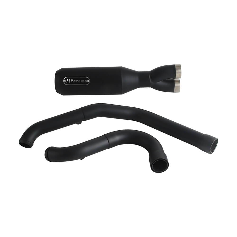 2 into 1 Big Bore Exhaust System Stainless Steel Muffler For Harley Touring FLH M8 Bagger Electra Street Road Glide Road King 2017up - pazoma