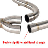 2 into 1 Big Bore Exhaust System Stainless Steel Muffler For Harley Touring FLH M8 Bagger Electra Street Road Glide Road King 2017up - pazoma