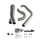 2 into 1 Big Bore Full Exhaust System Stainless Muffler For Harley M8 Softail Fat Street Bob Low Rider S ST Standard Slim FXFB '18-'25 - pazoma