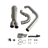 2 into 1 Big Bore Full Exhaust System Stainless Muffler For Harley M8 Softail Fat Street Bob Low Rider S ST Standard Slim FXFB '18-'25 - pazoma