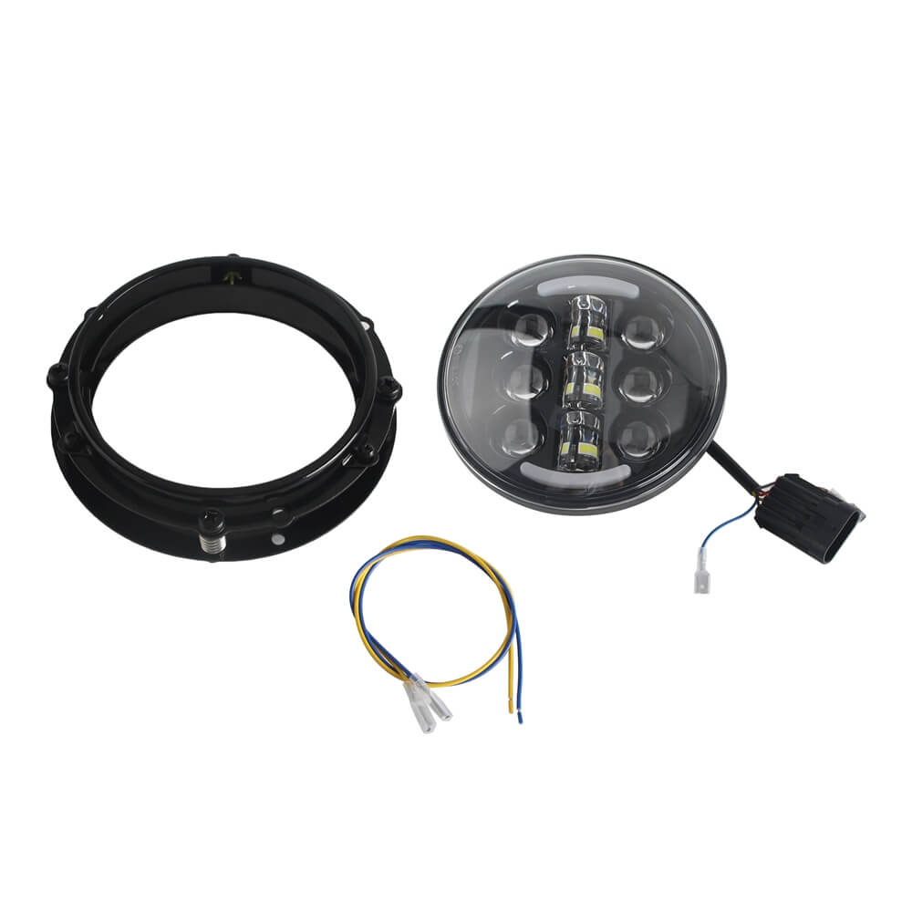 5.75" LED Headlight w/Turn signal w/Adapter Adjus Bracket Kit for Harley Softail M8 Low Rider ST FXLRST 2022-25 - pazoma