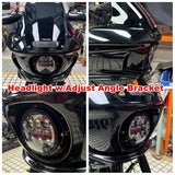 5.75" LED Headlight w/Turn signal w/Adapter Adjus Bracket Kit for Harley Softail M8 Low Rider ST FXLRST 2022-25 - pazoma