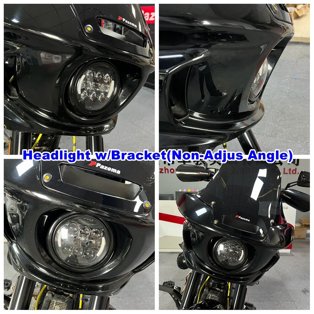 5.75" LED Headlight w/Turn signal w/Adapter Adjus Bracket Kit for Harley Softail M8 Low Rider ST FXLRST 2022-25 - pazoma