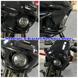 5.75" LED Headlight w/Turn signal w/Adapter Adjus Bracket Kit for Harley Softail M8 Low Rider ST FXLRST 2022-25 - pazoma