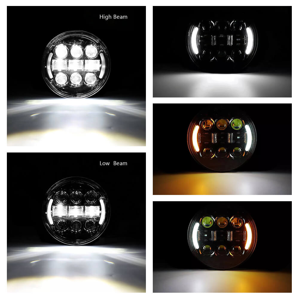 5.75" LED Headlight w/Turn signal w/Adapter Adjus Bracket Kit for Harley Softail M8 Low Rider ST FXLRST 2022-25 - pazoma