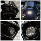 5 3/4" Slim Line LED Headlight Kit for Harley Softail M8 Low Rider ST FXLRST w/ Adapter Bracket - pazoma