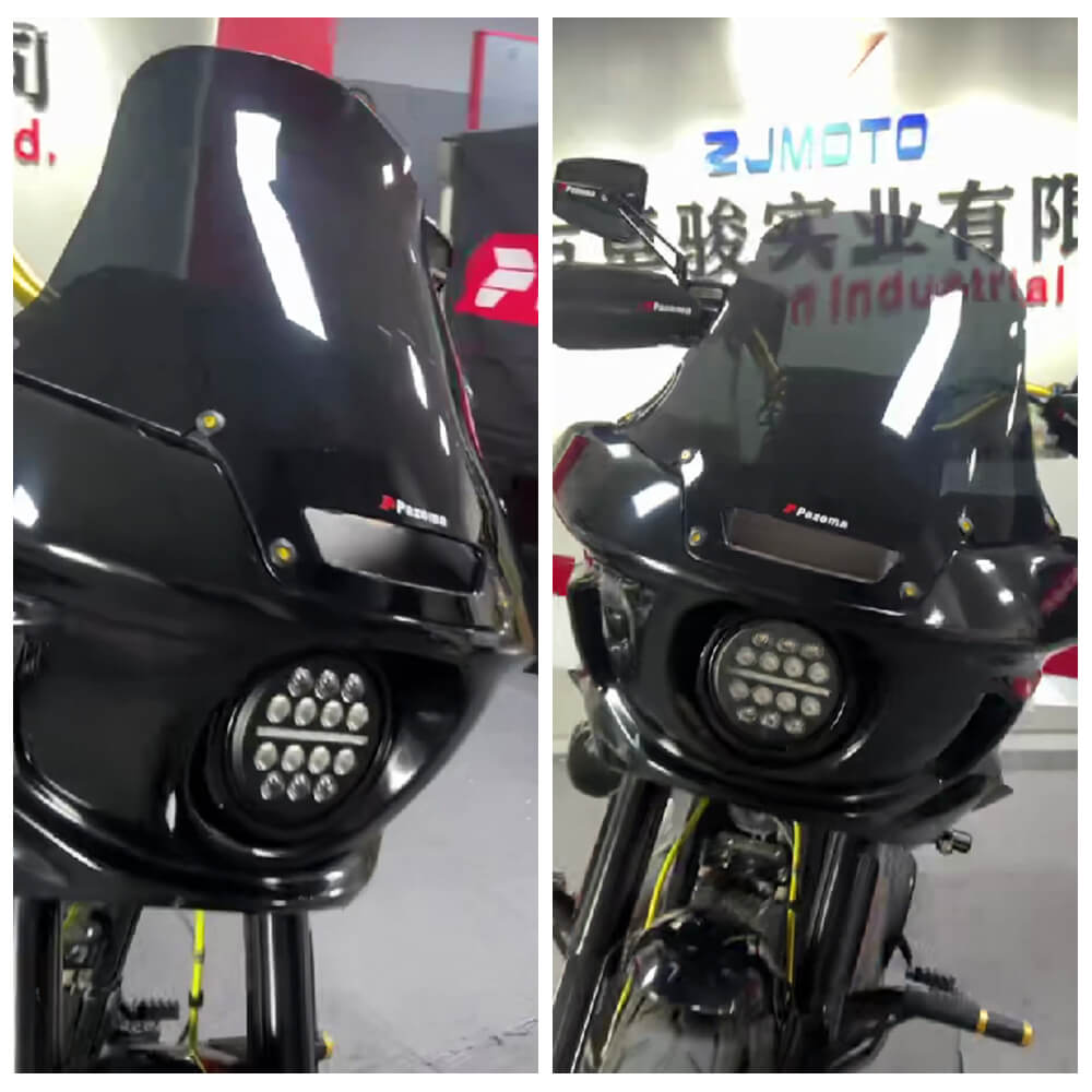 ST Style Front Fairing W/Slim Line 5 3/4" LED Headlight For Harley Softail Street Bob Standard Low Rider S FXLR FXBB FXST 18- - pazoma