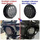 5 3/4" Slim Line LED Headlight Kit for Harley Softail M8 Low Rider ST FXLRST w/ Adapter Bracket - pazoma