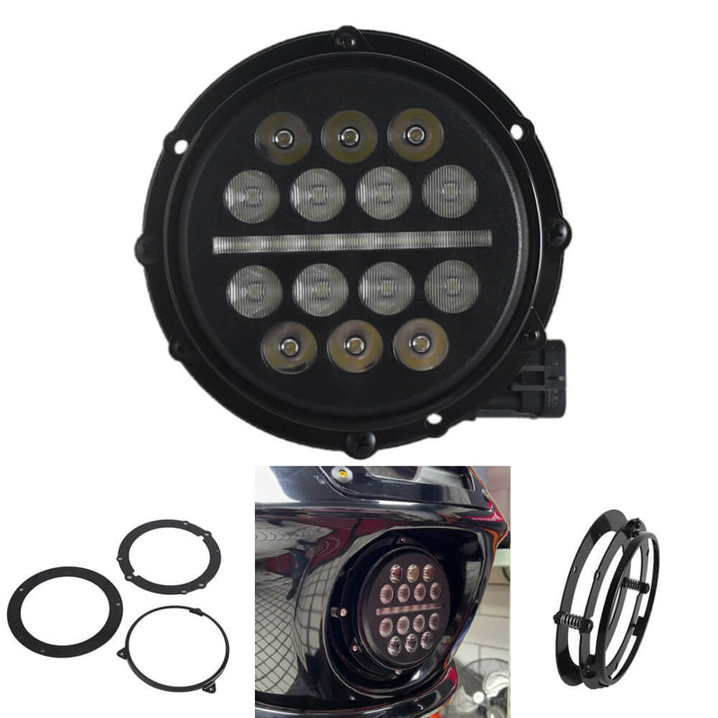 ST Style Front Fairing W/Slim Line 5 3/4" LED Headlight For Harley Softail Street Bob Standard Low Rider S FXLR FXBB FXST 18- - pazoma