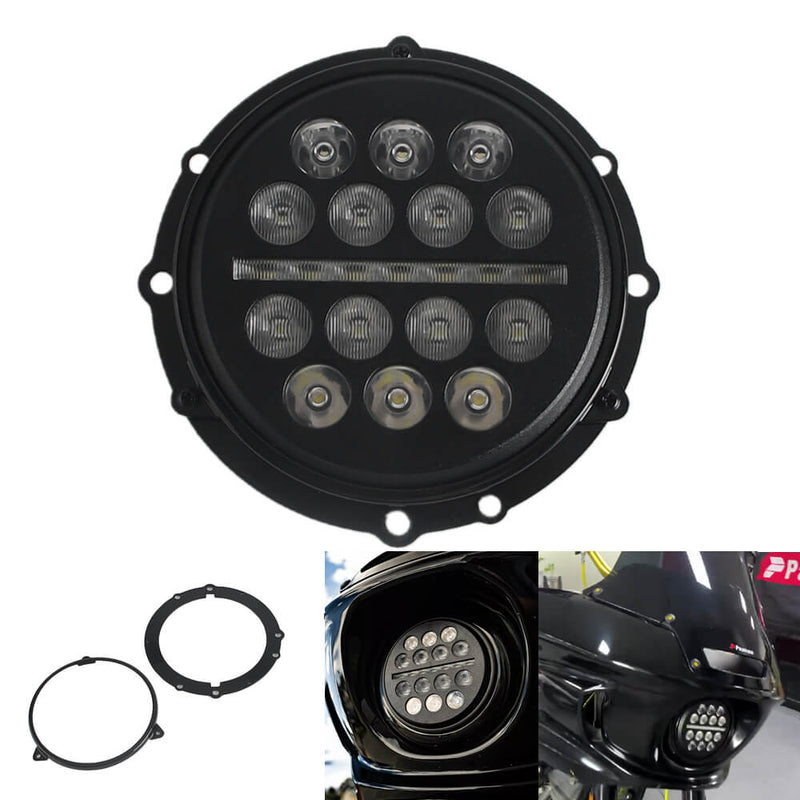 5 3/4" Slim Line LED Headlight Kit for Harley Softail M8 Low Rider ST FXLRST w/ Adapter Bracket - pazoma