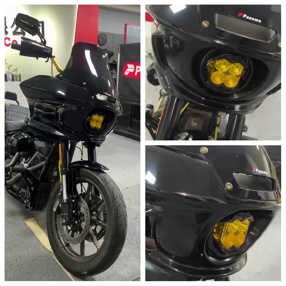 2022-2025 Harley Softail M8 Low Rider ST 117 FXLRST FXRST Baja Designs LP4 Lighting Bracket System Mounting Assembly - pazoma