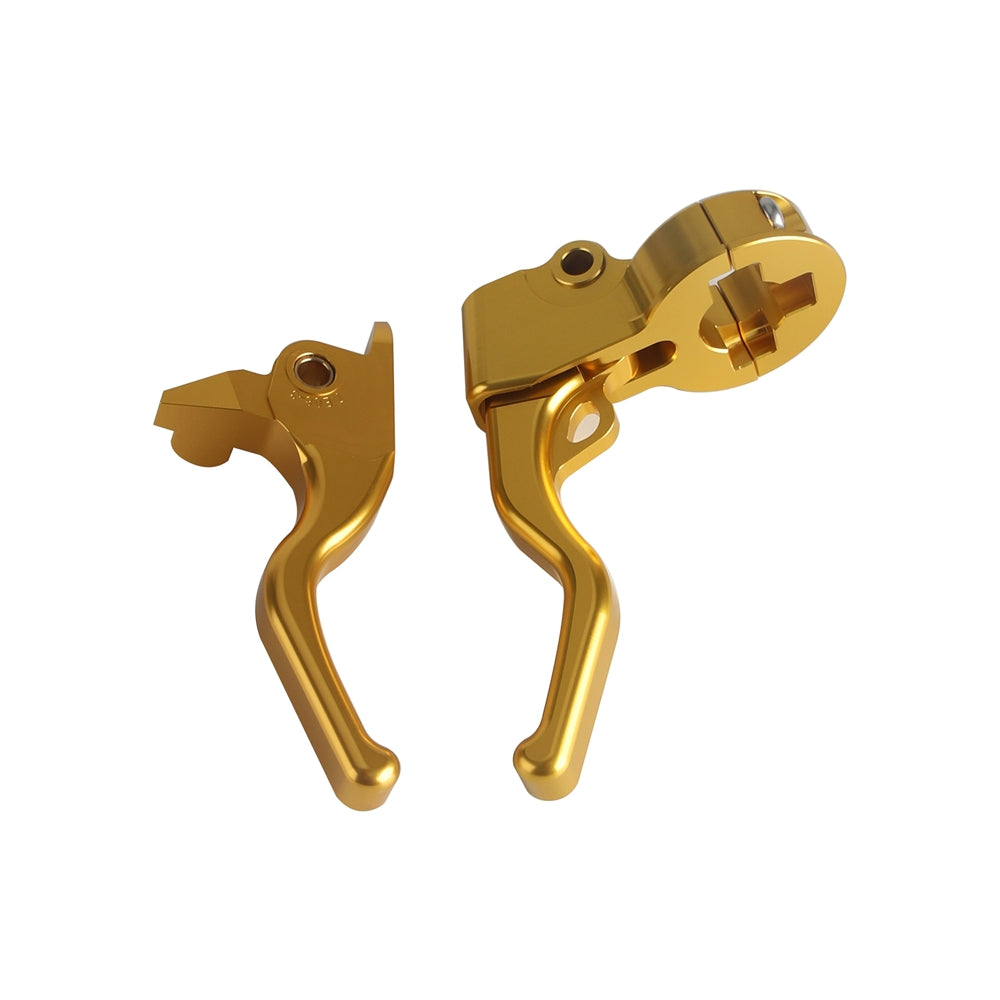 CNC Shorty Easy Pull Clutch & Brake Lever Combo For Harley Touring Street Road Glide Custom King Trike Tri Ultra Classic 08-13 - pazoma