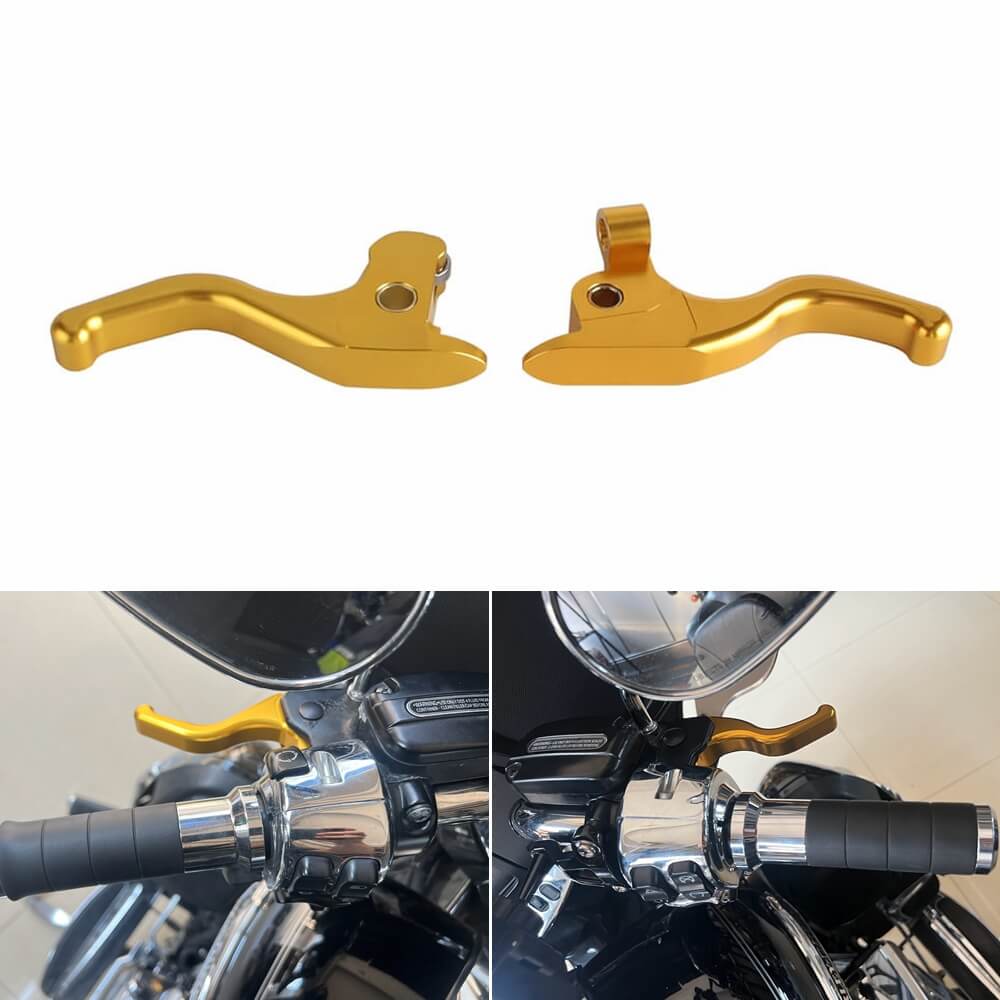 CNC Shorty Hand Control Lever Kit Brake Clutch Levers For Harley Touring Road Street Glide Special Ultra FLTRX FLHX S 2014-2016 - pazoma