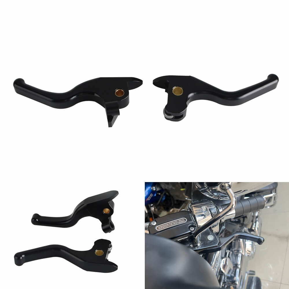 CNC Shorty Brake Clutch Levers For Harley VRSCAW VRSCAWA VRSCDX VRSCF MUSCLE '06-'17 V-Rod Models W/ OEM Hydraulic Clutch - pazoma