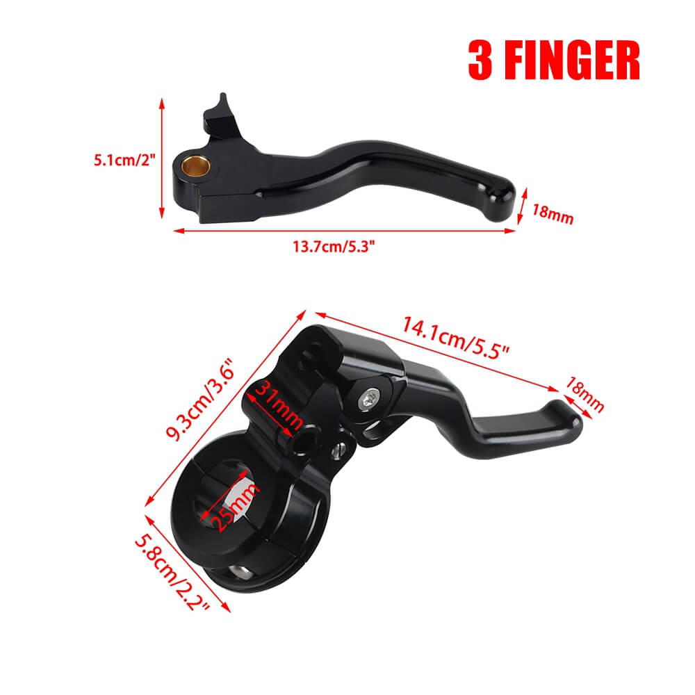 1999-2000 Harley Dyna FXR2 FXR3 FXR4 CVO/SE CNC Shorty Easier Pull Clutch & Brake Lever Combo Set - pazoma