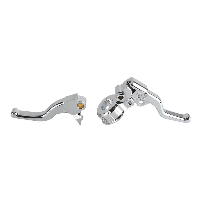 CNC Shorty Easier Pull Clutch & Brake Lever Combo Set For Harley Sportster Custom Hugger Roadster XLH XL883 XL1200 C R S 1996-2003 - pazoma