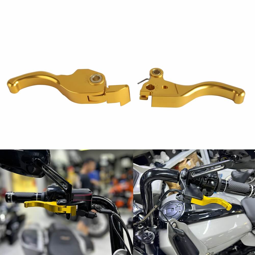 CNC Shorty Hand Control Lever Kit Brake Clutch Levers For Harley Touring Road Glide ST CVO FLTRX FLTRXSE FLTRXSTSE 2023-2025 - pazoma