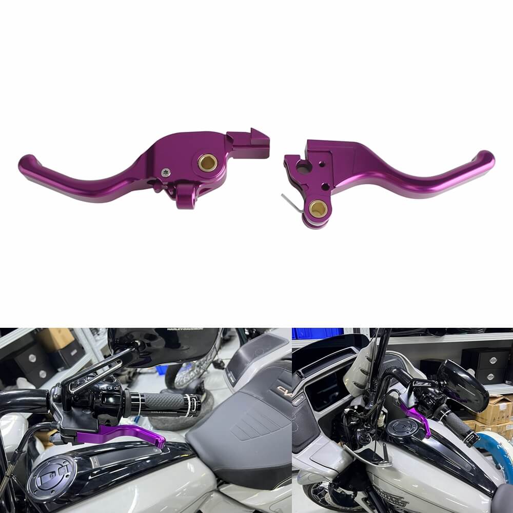 CNC Shorty Hand Control Lever Kit Brake Clutch Levers For Harley Touring Street Glide Road Glide ST CVO 2023-2025 - pazoma