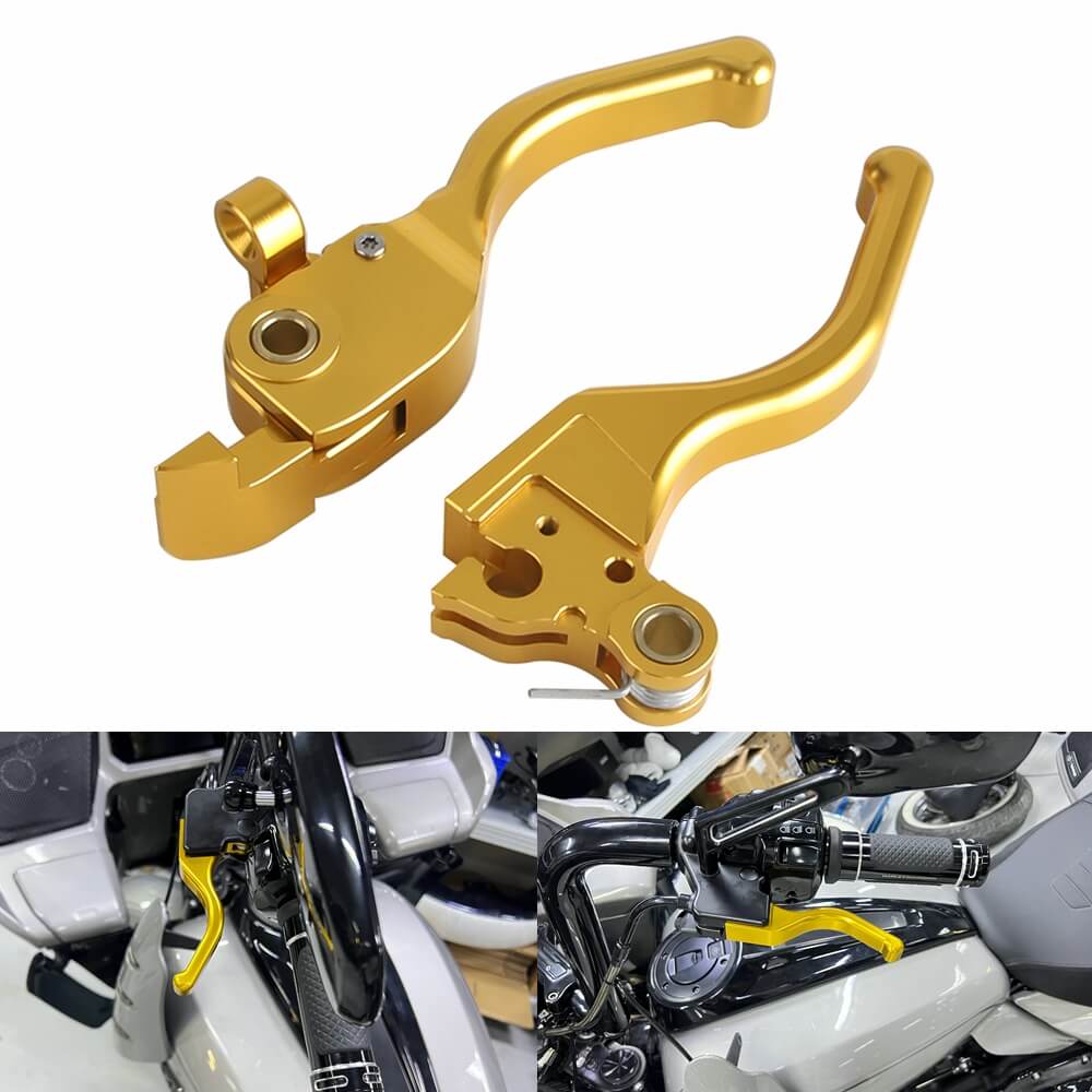 CNC Shorty Hand Control Lever Kit Brake Clutch Levers For Harley Touring Road Glide ST CVO FLTRX FLTRXSE FLTRXSTSE 2023-2025 - pazoma