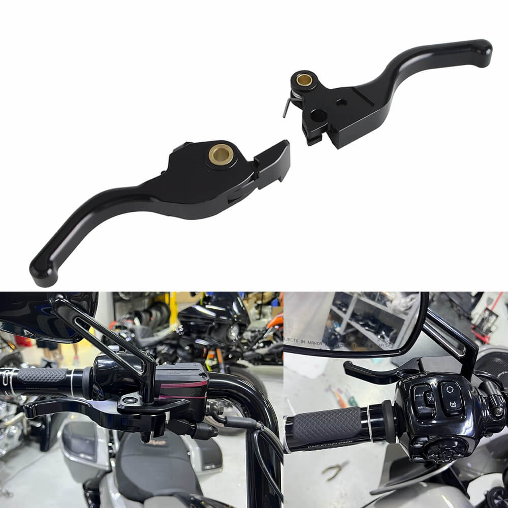 CNC Shorty Hand Control Lever Kit Brake Clutch Levers For Harley Touring Street Glide CVO Ultra FLHX FLHXSE FLHXU 2023-2025 - pazoma