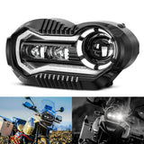 BMW R1200GS 2003-2012 R1200GS Adventure 2005-2013 E-Mark Approved LED Headlight Kit with Halo Ring High/Low Lighting Headlamp DRL - pazoma