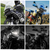 BMW R1200GS 2003-2012 R1200GS Adventure 2005-2013 E-Mark Approved LED Headlight Kit with Halo Ring High/Low Lighting Headlamp DRL - pazoma