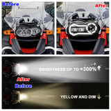 BMW R1200GS 2003-2012 R1200GS Adventure 2005-2013 E-Mark Approved LED Headlight Kit with Halo Ring High/Low Lighting Headlamp DRL - pazoma