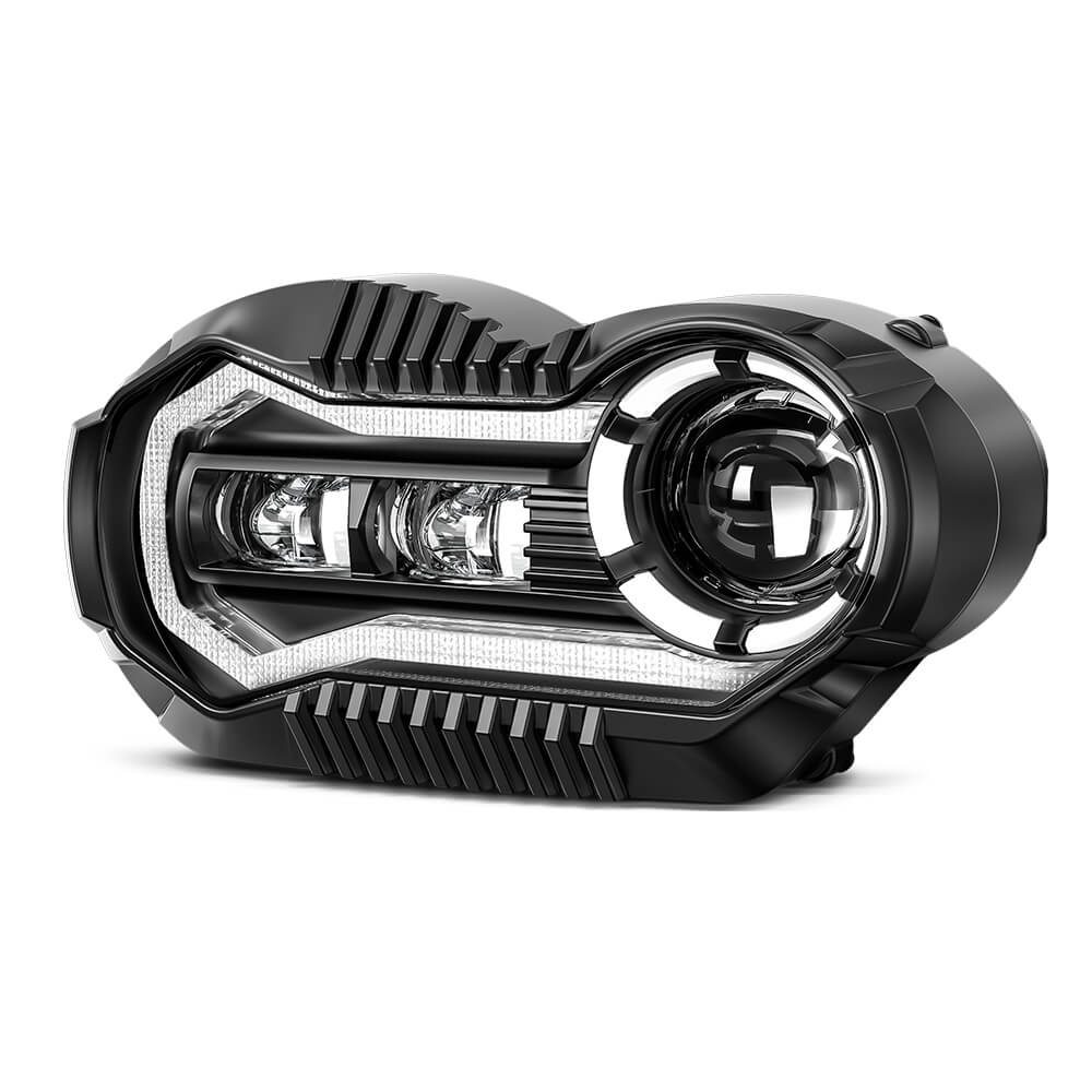 BMW R1200GS 2003-2012 R1200GS Adventure 2005-2013 E-Mark Approved LED Headlight Kit with Halo Ring High/Low Lighting Headlamp DRL - pazoma