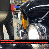 Harley Street Glide Baja Designs LP6 Shark Demon 2 LED Headlight Bracket System Adjust The Light Height Mount FLHT FLHTK 1999-2023 - pazoma