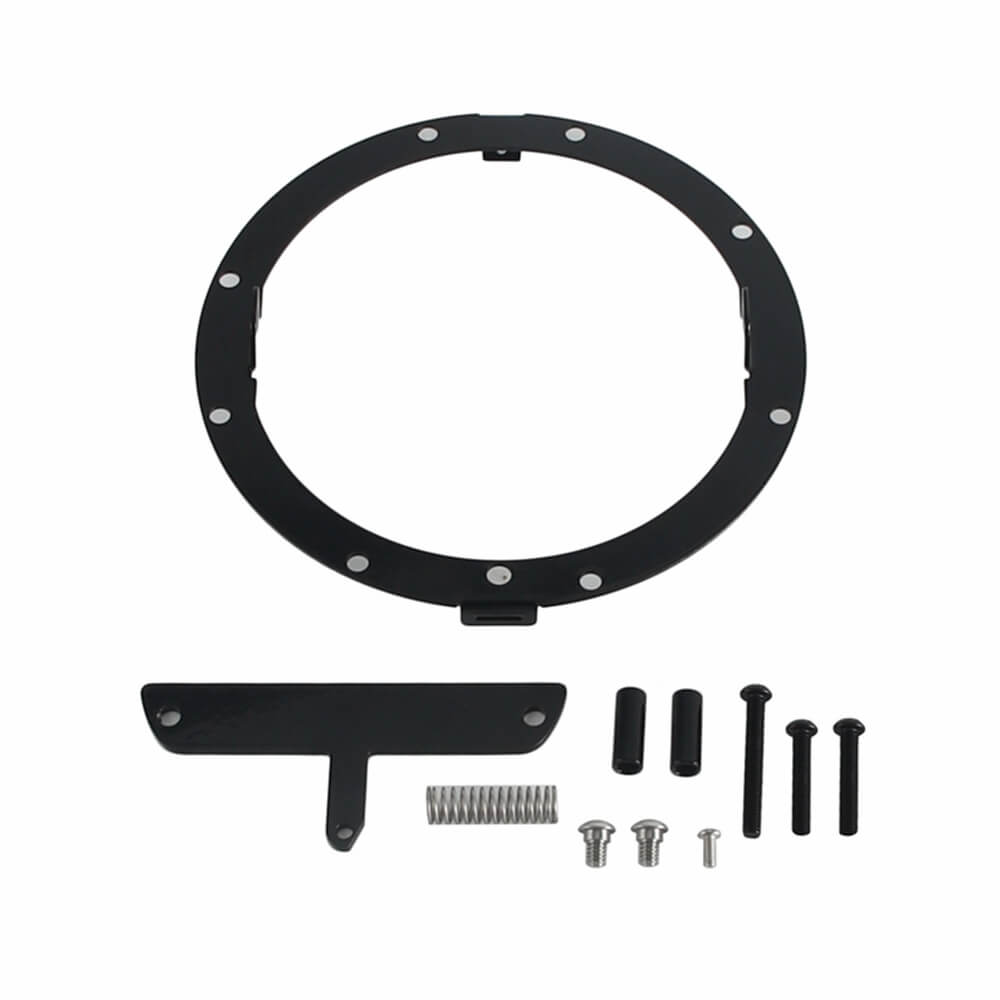 Harley Street Glide Baja Designs LP6 Shark Demon 2 LED Headlight Bracket System Adjust The Light Height Mount FLHT FLHTK 1999-2023 - pazoma