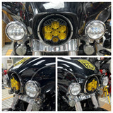 Harley Street Glide Baja Designs LP6 Shark Demon 2 LED Headlight Bracket System Adjust The Light Height Mount FLHT FLHTK 1999-2023 - pazoma