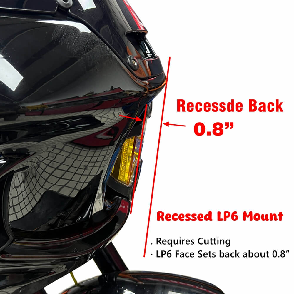 Baja Designs LP6 and Shark Demon 2 Headlight Bracket System Mounting Assembly For Harley Softail M8 Low Rider ST 117 FXLRST FXRST 2022-2025 - pazoma