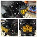 Baja Designs LP6 and Shark Demon 2 Headlight Bracket System Mounting Assembly For Harley Softail M8 Low Rider ST 117 FXLRST FXRST 2022-2025 - pazoma